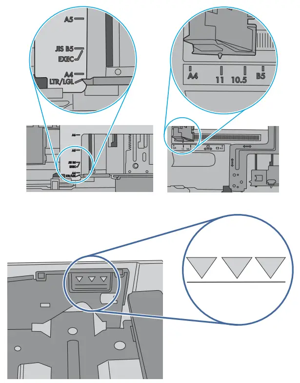 HP Color LaserJet Managed E45028 - Paper jam locations12