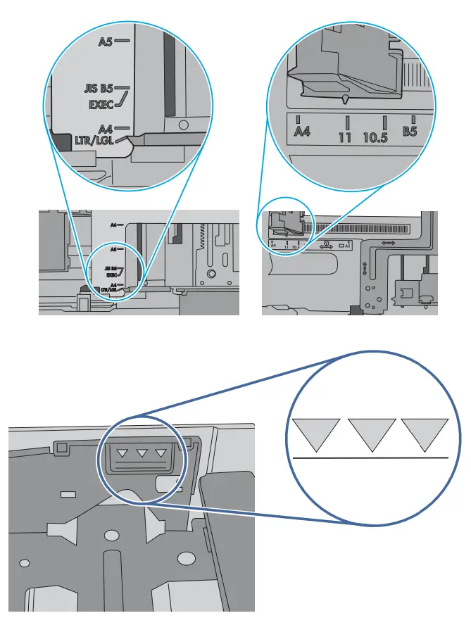 HP Color LaserJet Managed E45028 - Paper jam locations18