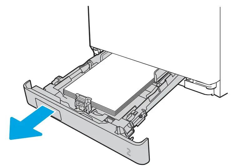 HP Color LaserJet Managed E45028 - Paper jam locations2