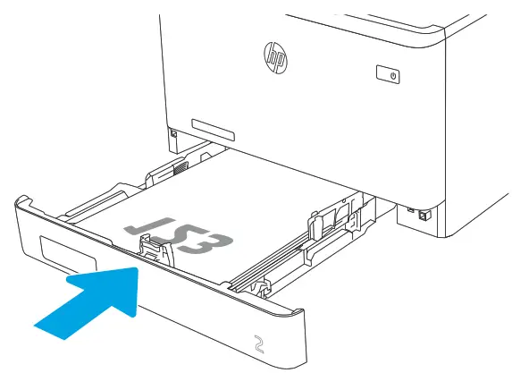HP Color LaserJet Managed E45028 - Top edge away from the printer
