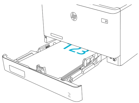 HP Color LaserJet Managed E45028 - Top edge toward the printer
