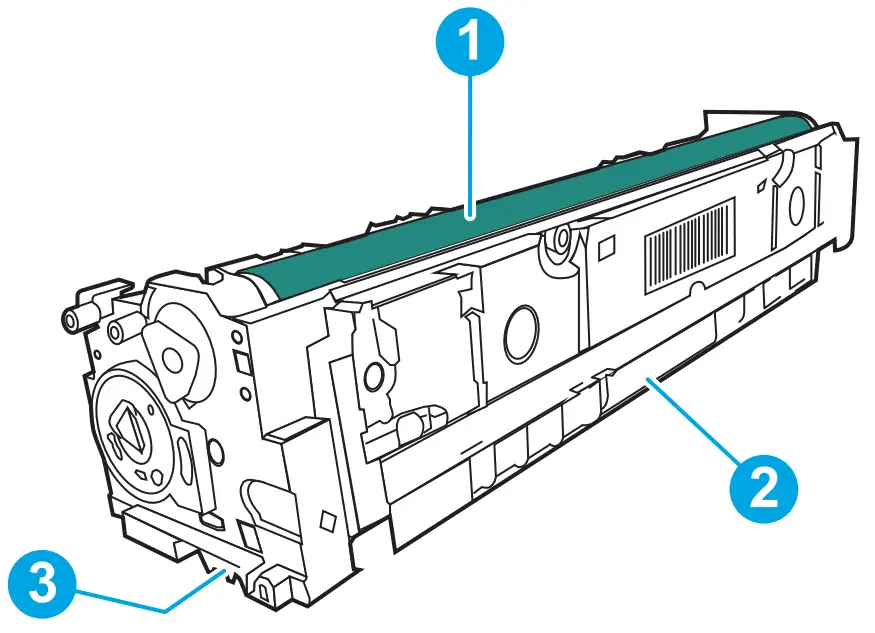 HP Color LaserJet Managed E45028 - cartridge components