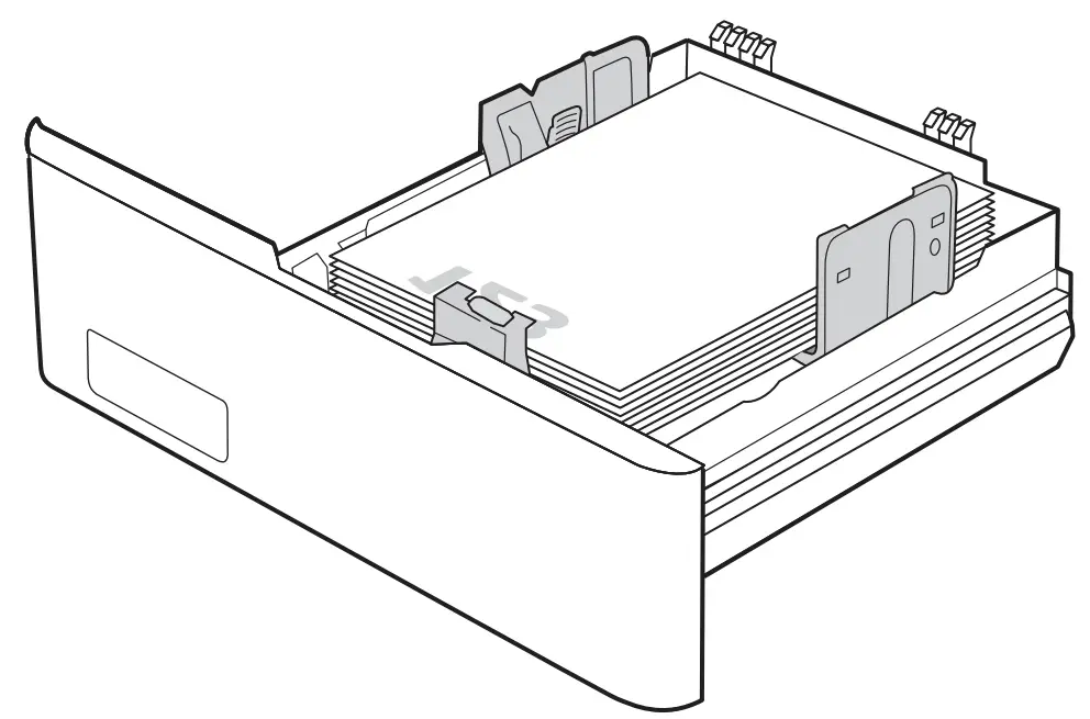 HP Color LaserJet Managed E45028 - paper orientation 1