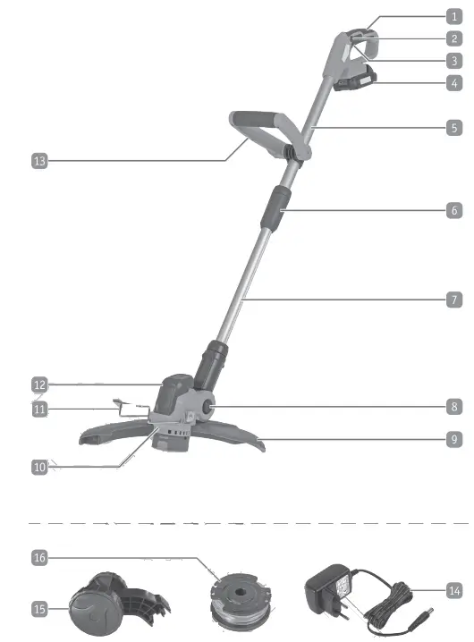 BORMANN BCD4010 Battery Brush Cutter - Overview