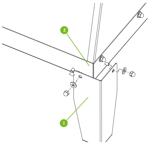 Installation Legs side panels