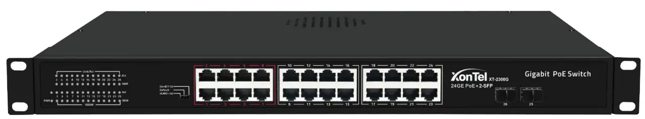 Xontel XT-2300G 24-Port Gigabit PoE Switch