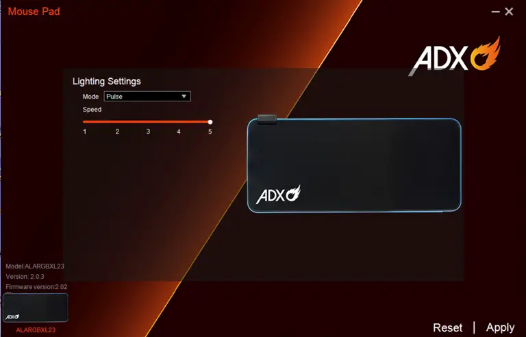 ADX ALARGBXL23 LAVA PRO 23 Mouse Pad - User Interface 3