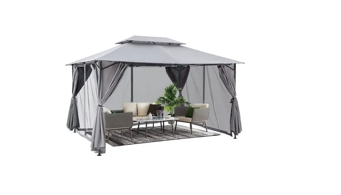 Lausaint Home Gfs20202a Gray Gazebo Portable Pergola Outdoor Canopy Shelter Instruction Manual