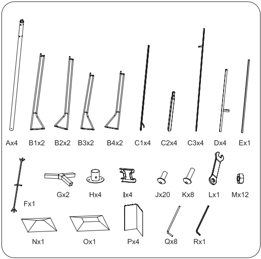 LAUSAINT HOME GFS20202A Gray Gazebo Portable Pergola Outdoor Canopy Shelter-fig1