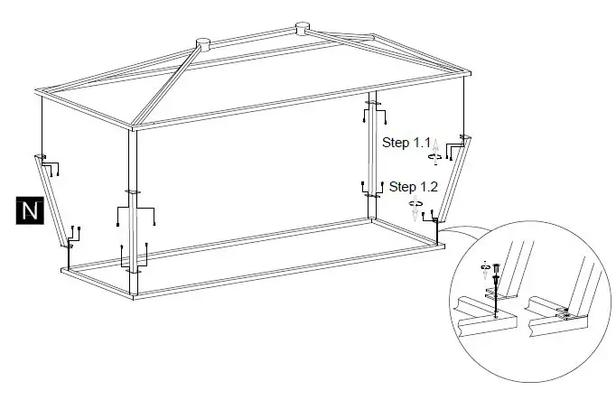 ACROMA-6306BG-6-Light-Kitchen-Island-Rectangle-Modern-Chandelier-FIG-4