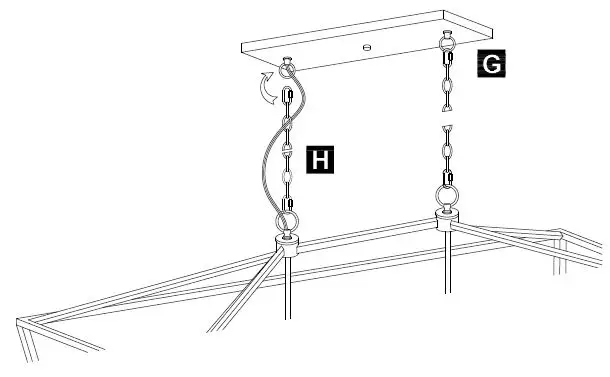 ACROMA-6306BG-6-Light-Kitchen-Island-Rectangle-Modern-Chandelier-FIG-8