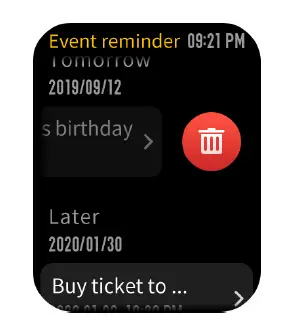 delete the event reminder