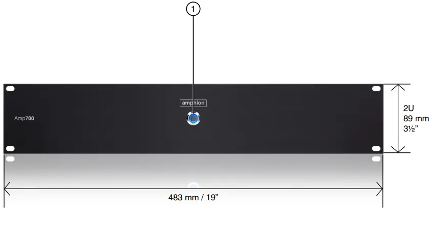 amphion Amp700 Stereo Amplifier - Front panel