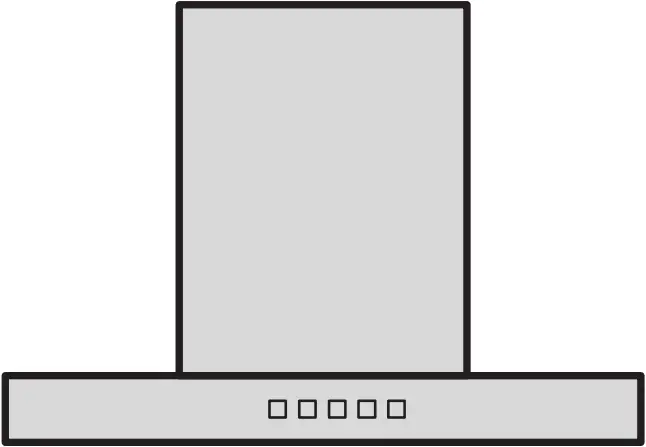 HAUSLANe WM-730 30 Inch 800 CFM Convertible Wall Mount Range
