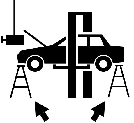 Forward Lift 2HP Single Phase 10,000 lbs. 2 Post Lift - stands