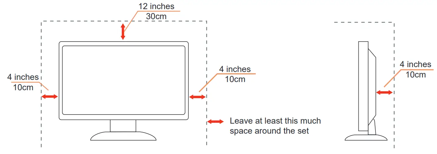 Installed with stand