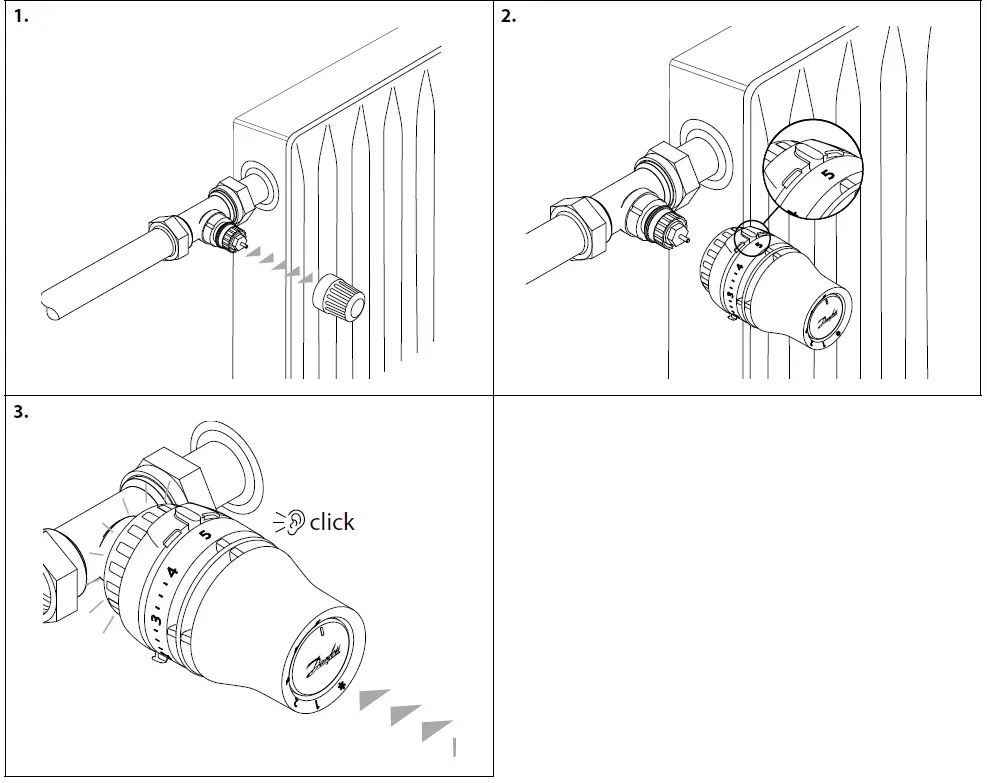 Danfoss 015G3398 Redia RA click Thermostatic Sensors 1