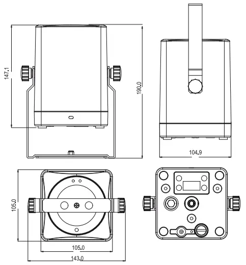 sistemamt SMARTB12IP 20w Battery Powered Ellipsodial Led - CHART