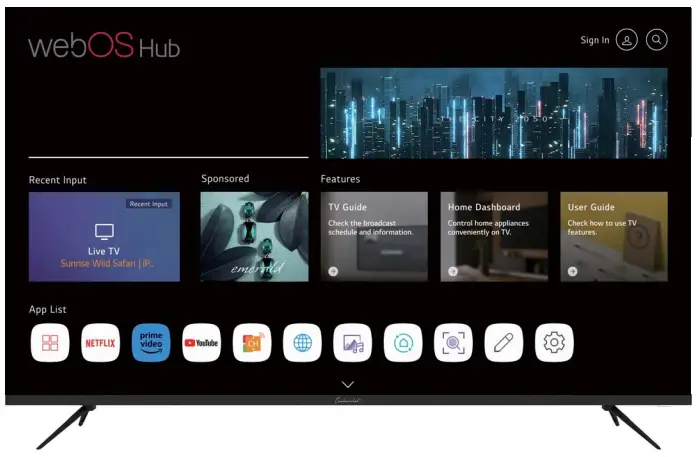 Continental CE TV65UQW1F2US 65 Inch UHD 4K Frameless Smart TV -