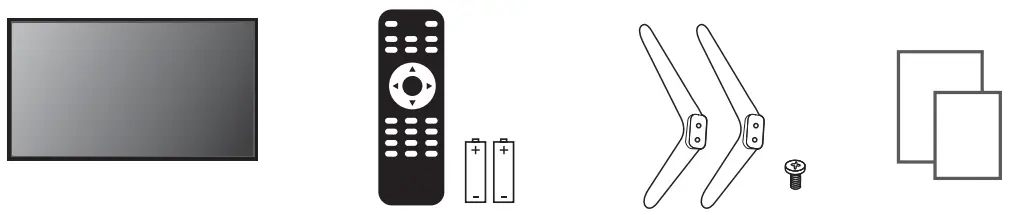 Continental CE TV65UQW1F2US 65 Inch UHD 4K Frameless Smart TV - Accessories