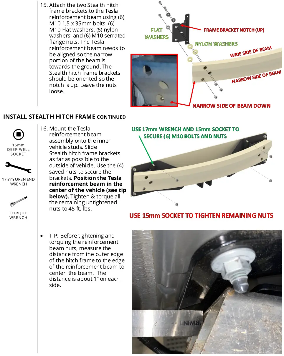STEALTH HITCHES SHR09001 Rack Receiver Kit Box for Tesla Model 3 Hitch - GAIN ACCESS TO MOUNTING AREA