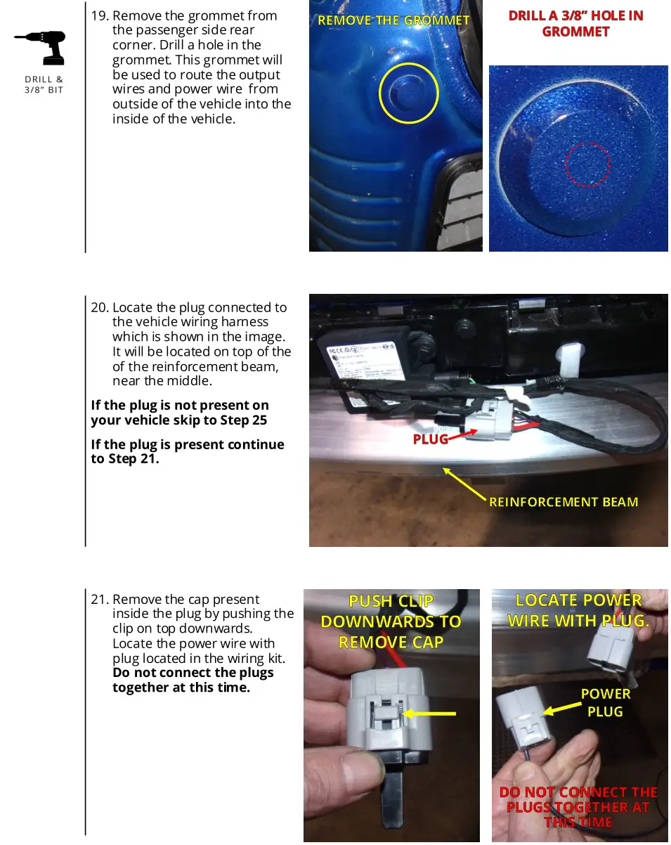 STEALTH HITCHES SHR09001 Rack Receiver Kit Box for Tesla Model 3 Hitch - INSTALL PASSIVE WIRING KIT 2