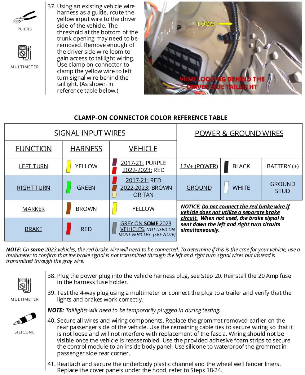 STEALTH HITCHES SHR09001 Rack Receiver Kit Box for Tesla Model 3 Hitch - INSTALL PASSIVE WIRING KIT 8