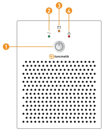 Tuncmatik 1500VA Uninterruptible Power Supply UPS - Front Panel
