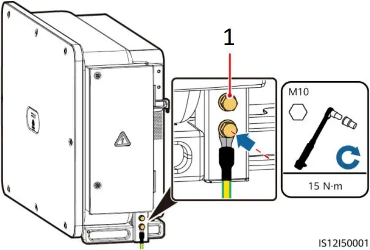 HUAWEI 100KTL-M2 - Installing a PE Cable 1