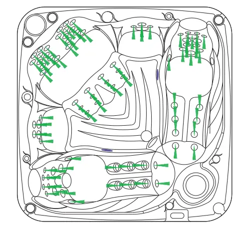 Home Depot WS-598D 6 Person 89 Jet Double Lounger Hot Tub - Water