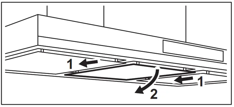 AEG DBK8990HG Stainless Steel Wall Mounted Rangehood - panel