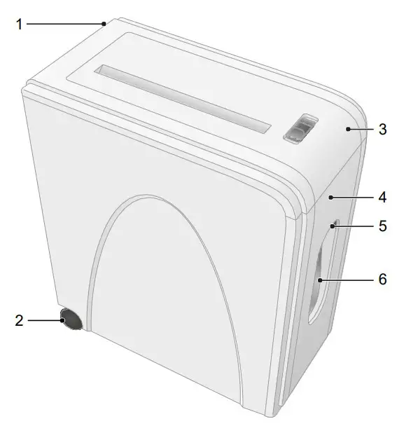 OLYMPIA PS 58 CC Document Shredder - General View