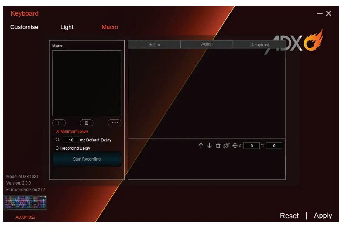 User Interface - Macro