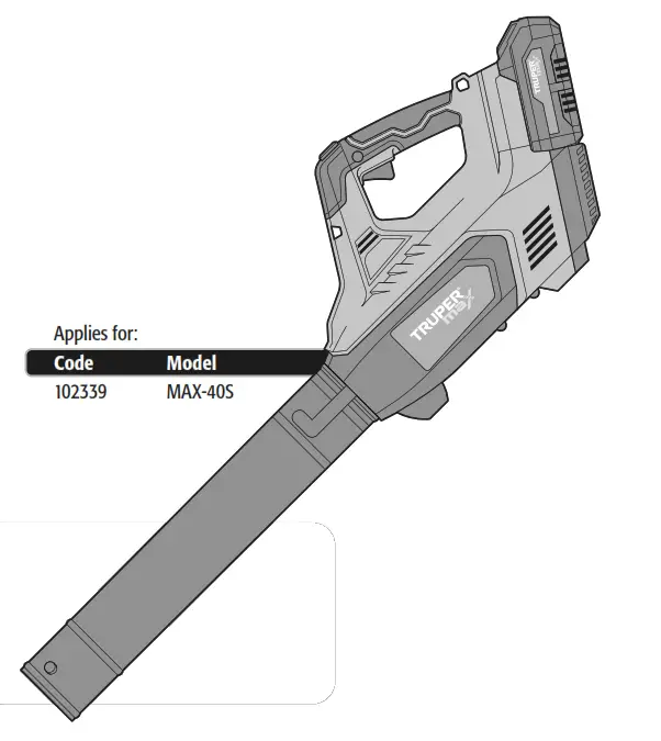 TRUPER INDUSTRIAL 102339 Cordless Blower
