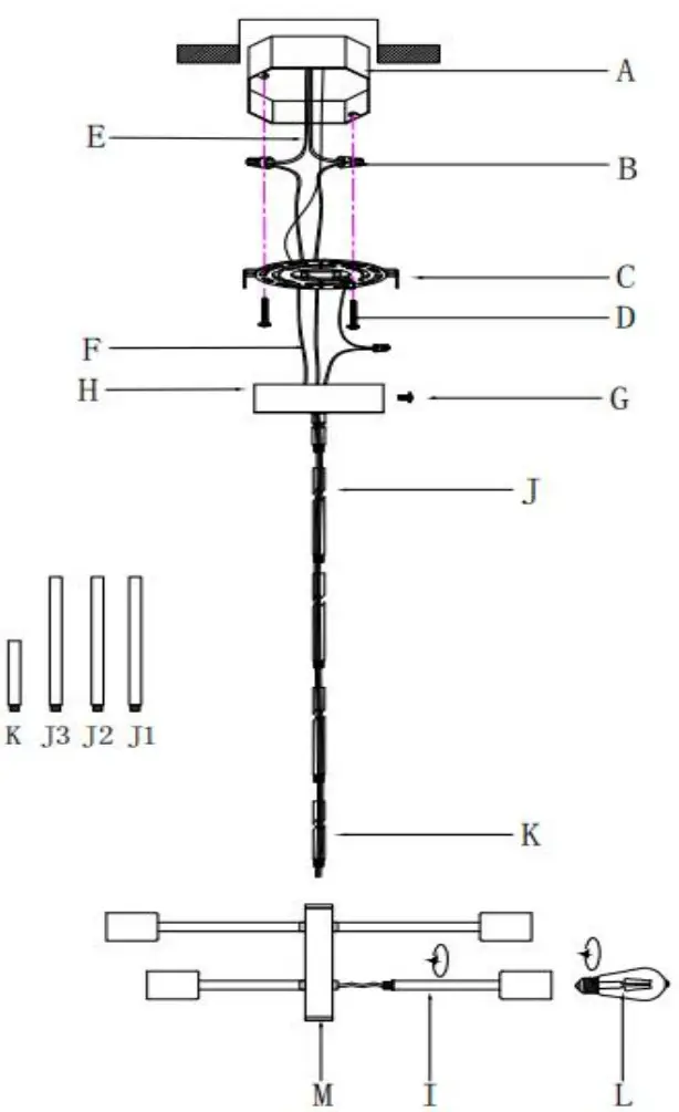 Maxax MX21037 P8BG Augusta 8 Light Sputnik Modern Linear Chandelier