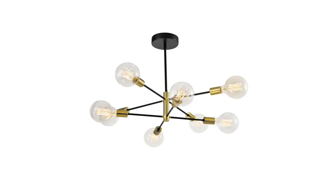 Maxax Mx21037-p8bg Augusta 8-light Sputnik Modern Linear Chandelier User Manual Maxax Mx21037-p8bg Augusta 8-light Sputnik Modern Linear Chandelier User Manual