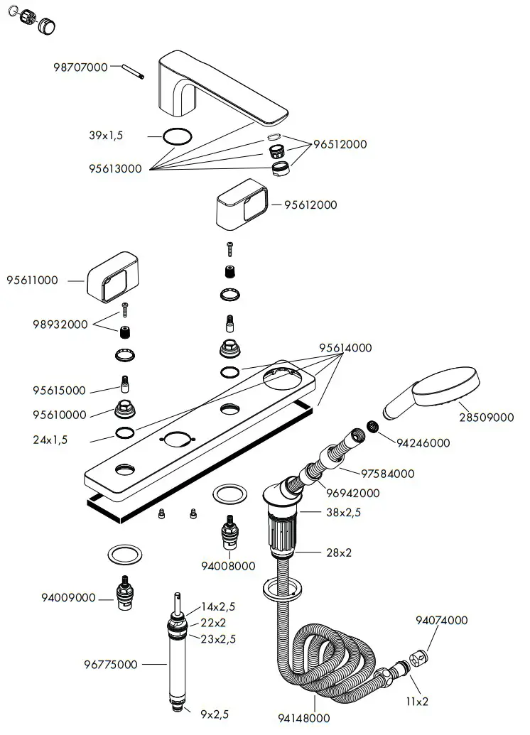 hansgrohe AXOR 11443000 Urquiola Bath Mixers - fig 12