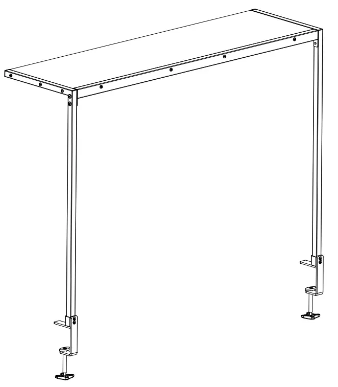 V I V O DESK-SHELF42-OB Black 42 Inch Clamp-on Overhead Shelf