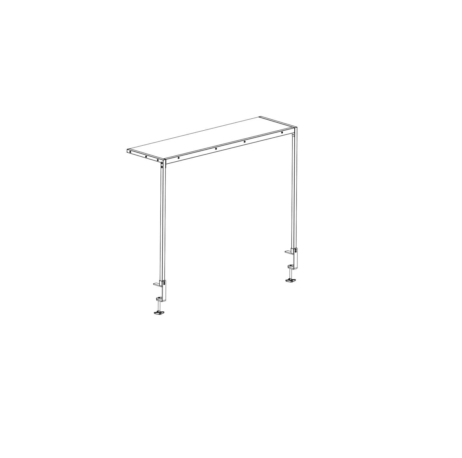 V I V O Desk-shelf42-ob Black 42 Inch Clamp-on Overhead Shelf Instruction Manual V I V O Desk-shelf42-ob Black 42 Inch Clamp-on Overhead Shelf Instruction Manual