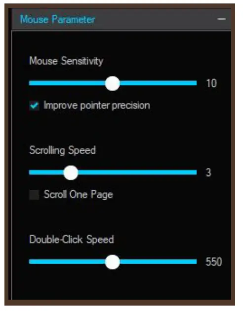 PRIMUS PMO-S202ML Star Wars the Mandalorian Mouse - Parameter settings