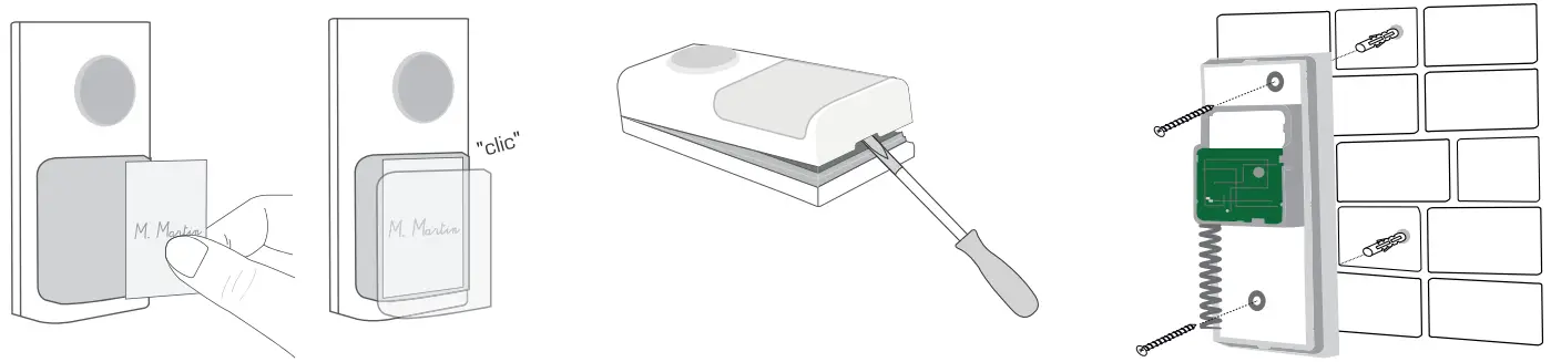 SCS Sentinel ecobell 100 Plug In Wireless Batteryless - button