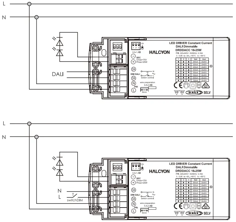 HALCYON DRDDACC Dali Dimming LED Driver