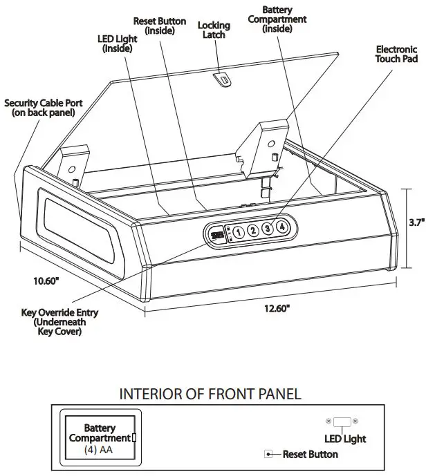 SPORTS AFIELD SA-HD6-MEL Quick Access Biometric Security Vault-fig3