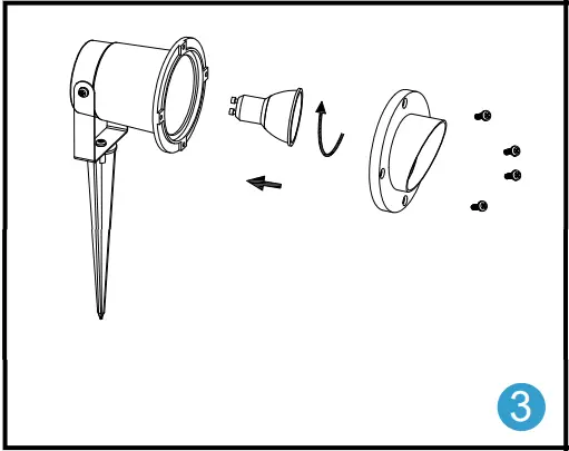V-TAC VT-7704 LED Garden Spike Lamp B3