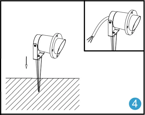 V-TAC VT-7704 LED Garden Spike Lamp B4