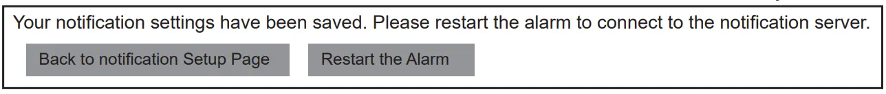 Alarm Notification Setup
