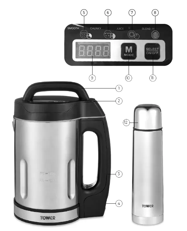 ToWeR T12055 Soup and Smoothie Maker-FIG-1