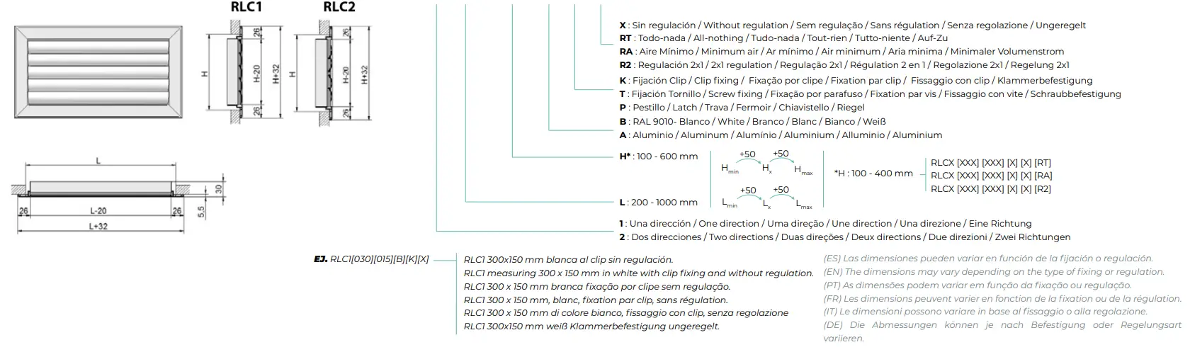 AIRZONE RLC1050020BKX Curved Blade Nozzle 1 Direction-fig-1