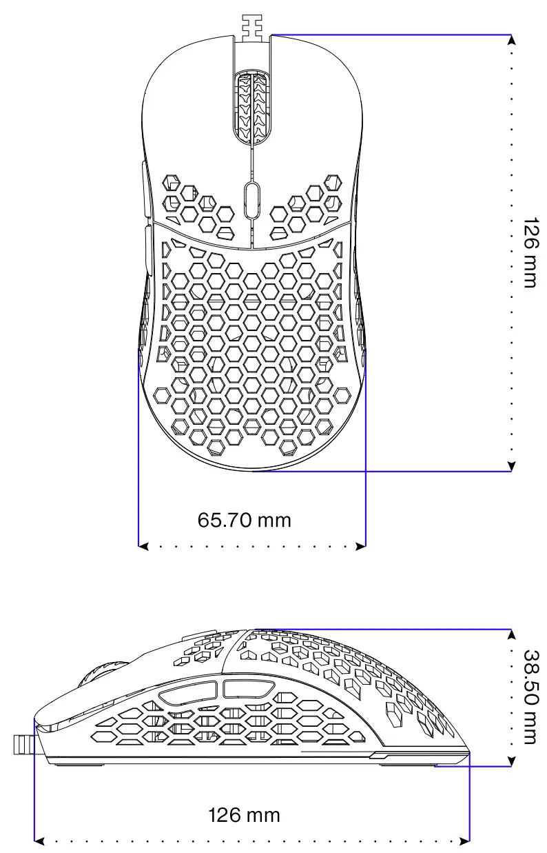 ENDORFY EY6A003 LIX Plus Onyx Ultralight Gaming Mouse - fig