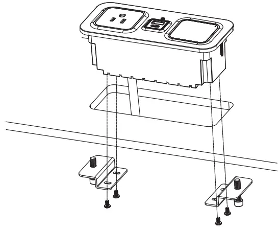 BRANDSTAND cubiemod Flush Mount Power Grommet - bottom